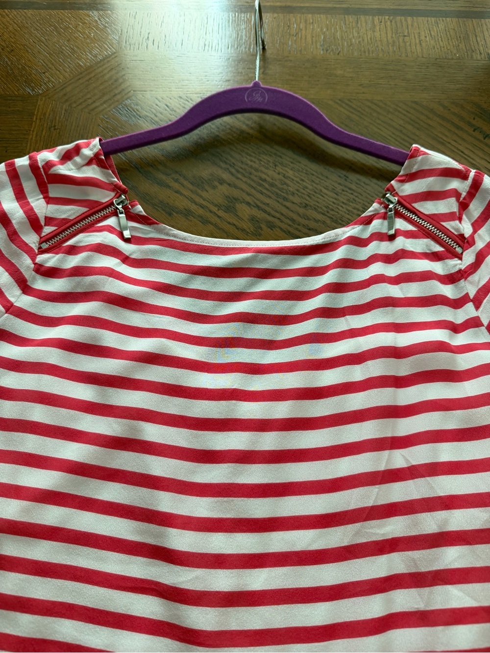Ella Moss Red & White Striped Boatneck Dress